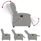 vidaXL Fauteuil inclinable de massage Chaise de cinéma maison Wingback en velours