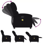 vidaXL Fauteuil inclinable de massage Chaise de cinéma maison Wingback en velours