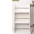 Armoire de cuisine haute de 180 cm avec portes vitrées, meuble de rangement autonome pour cuisine, salle à manger ou salon-Panipeachy