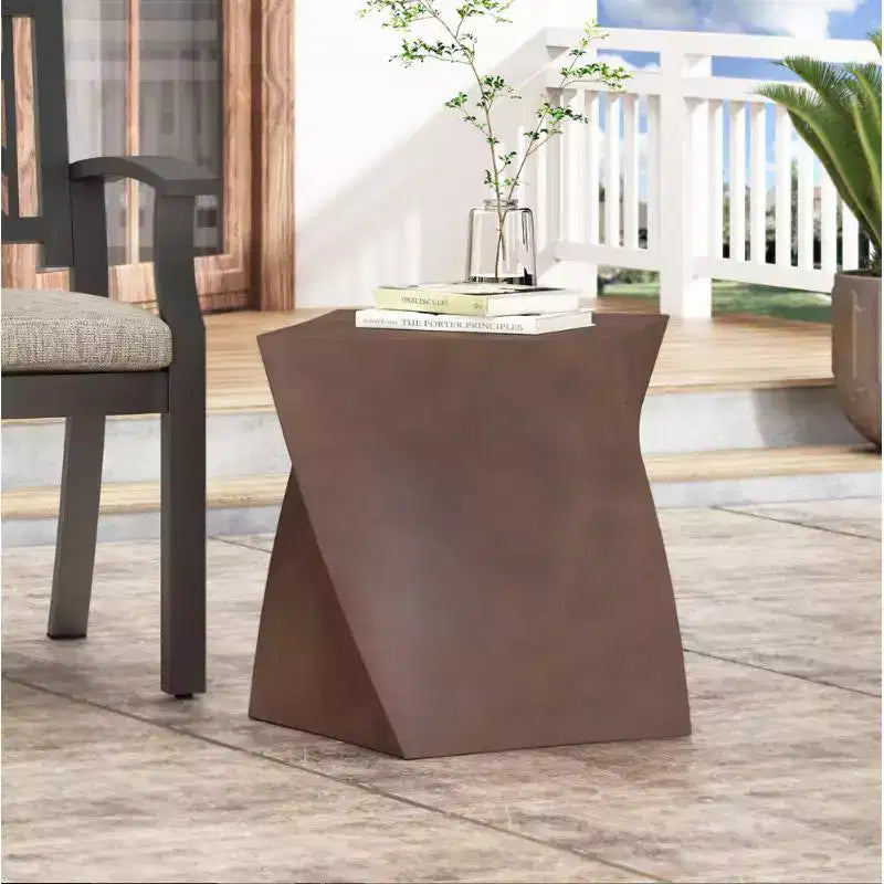 Table basse en oxyde de magnésium marron