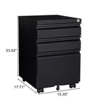 Okak Petit Meuble Classeur Mobile Moderne avec Tiroirs/Portes Verrouillables, Organisateur de Rangement pour Bureau à Domicile, Sous le Bureau