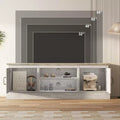 Farmhouse TV Stand for 65 Inch TVs Entertainment Center with Storage Cabinets - Ample Organized Storage, for Living Room Office