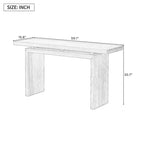 La console en placage de frêne, au design unique, présente un style moderne et minimaliste ainsi qu'un plateau astucieusement conçu, adapté