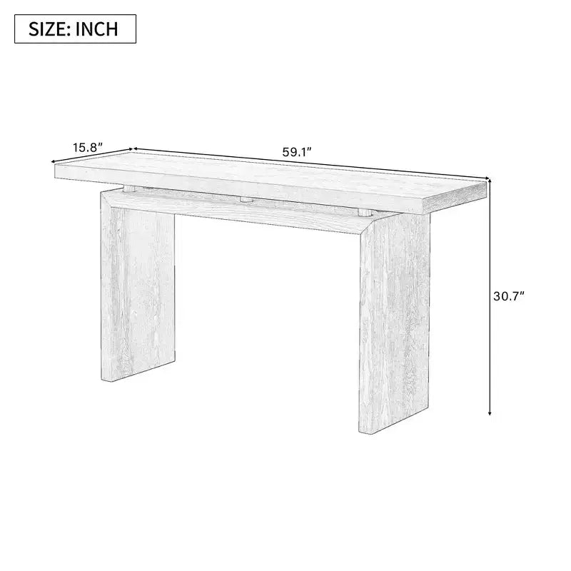 La console en placage de frêne, au design unique, présente un style moderne et minimaliste ainsi qu'un plateau astucieusement conçu, adapté