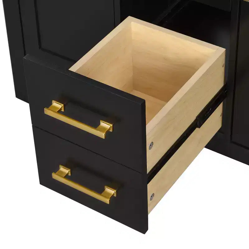 Meuble lavabo de salle de bain 36 pouces, meuble de rangement de salle de bain avec tiroirs, meuble lavabo simple vasque avec cadre en bois massif