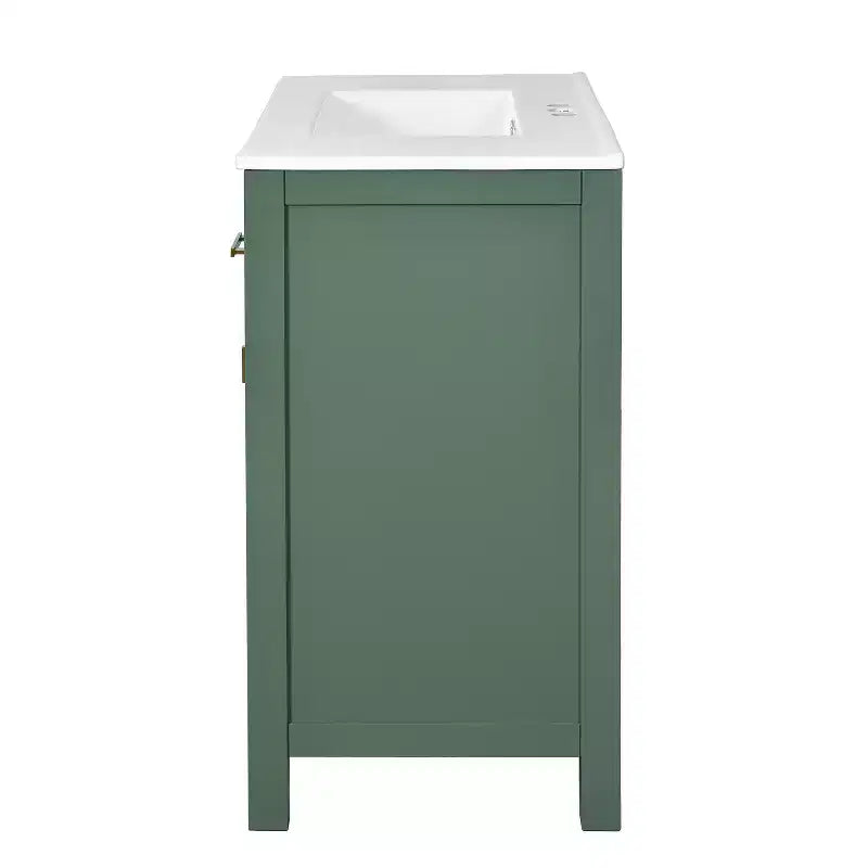 Meuble lavabo de salle de bain 36 pouces, meuble de rangement de salle de bain avec tiroirs, meuble lavabo simple vasque avec cadre en bois massif