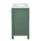 Meuble lavabo de salle de bain 36 pouces, meuble de rangement de salle de bain avec tiroirs, meuble lavabo simple vasque avec cadre en bois massif