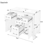 Meuble lavabo de salle de bain 36 pouces, meuble de rangement de salle de bain avec tiroirs, meuble lavabo simple vasque avec cadre en bois massif