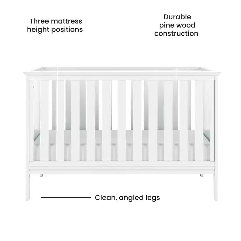Lit de bébé convertible 3-en-1 Atwood de Child Craft, se transforme en lit de repos, en lit pour tout-petit, 3 positions de matelas, non toxique, fini sécuritaire pour bébé