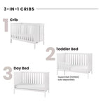 Lit de bébé convertible 3-en-1 Atwood de Child Craft, se transforme en lit de repos, en lit pour tout-petit, 3 positions de matelas, non toxique, fini sécuritaire pour bébé