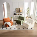 Fauteuil de salon modulable avec éponge entièrement compressible, canapé paresseux pour appartement ou coin lecture
