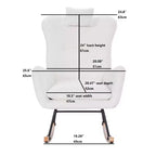 Le paquet comprend un fauteuil à bascule rembourré Teddy [Compte courant] pour chambre d'enfant, adapté au salon et à la chambre à coucher