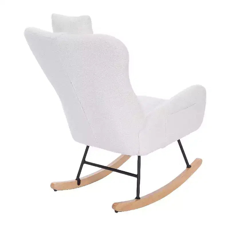Le paquet comprend un fauteuil à bascule rembourré Teddy [Compte courant] pour chambre d'enfant, adapté au salon et à la chambre à coucher