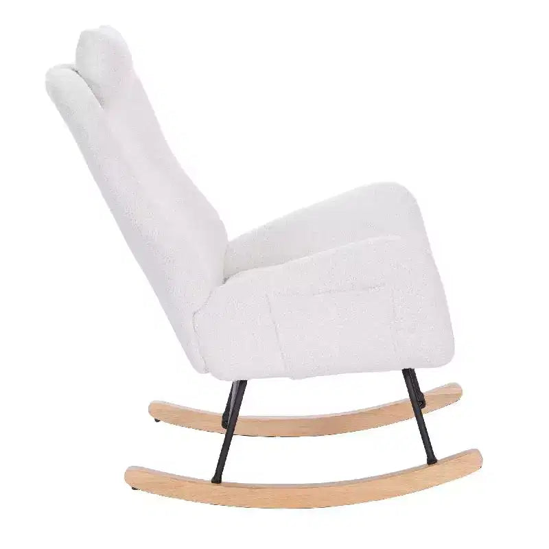 Le paquet comprend un fauteuil à bascule rembourré Teddy [Compte courant] pour chambre d'enfant, adapté au salon et à la chambre à coucher