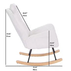 Le paquet comprend un fauteuil à bascule rembourré Teddy [Compte courant] pour chambre d'enfant, adapté au salon et à la chambre à coucher