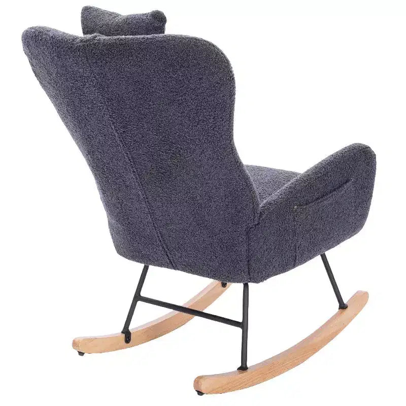 Le paquet comprend un fauteuil à bascule rembourré Teddy [Compte courant] pour chambre d'enfant, adapté au salon et à la chambre à coucher