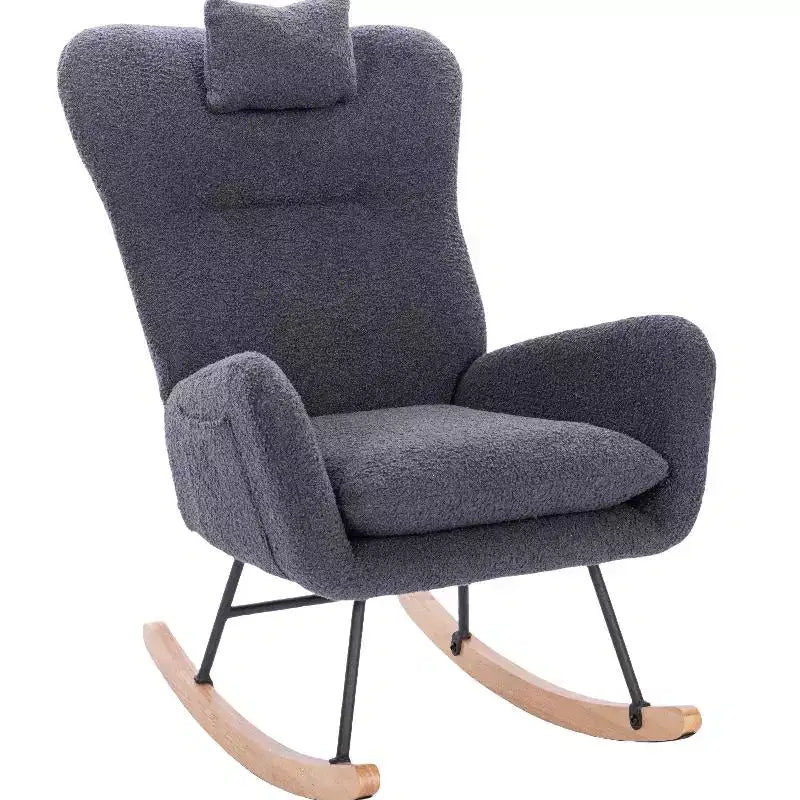 Le paquet comprend un fauteuil à bascule rembourré Teddy [Compte courant] pour chambre d'enfant, adapté au salon et à la chambre à coucher
