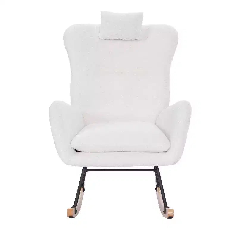 Le paquet comprend un fauteuil à bascule rembourré Teddy [Compte courant] pour chambre d'enfant, adapté au salon et à la chambre à coucher
