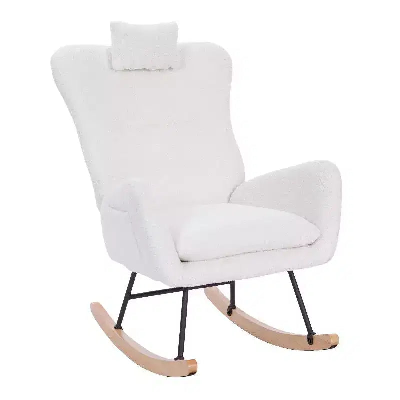 Le paquet comprend un fauteuil à bascule rembourré Teddy [Compte courant] pour chambre d'enfant, adapté au salon et à la chambre à coucher
