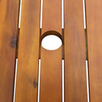 vidaXL Ensemble repas d'extérieur pliable marron en bois d'acacia massif Moyen