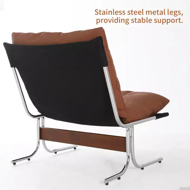 26 Fauteuil à assise surdimensionnée rembourrée, en cuir PU, avec accoudoirs, chaise de lecture moderne à dossier haut et ailes, fauteuils de salon