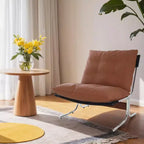 26 Fauteuil à assise surdimensionnée rembourrée, en cuir PU, avec accoudoirs, chaise de lecture moderne à dossier haut et ailes, fauteuils de salon