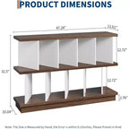 Étagère de rangement 8 cubes en bois avec 10 panneaux arrière amovibles pour salon, chambre, entrée, bureau à domicile