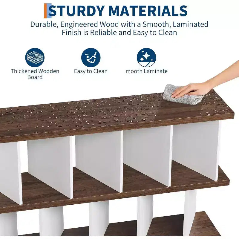 Étagère de rangement 8 cubes en bois avec 10 panneaux arrière amovibles pour salon, chambre, entrée, bureau à domicile