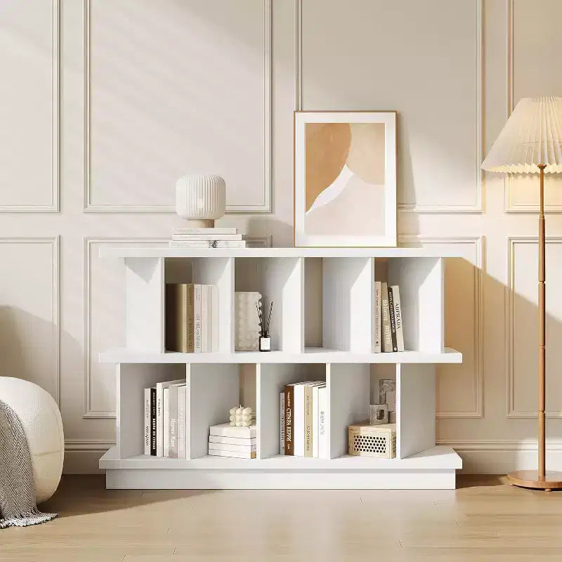 Étagère de rangement 8 cubes en bois avec 10 panneaux arrière amovibles pour salon, chambre, entrée, bureau à domicile