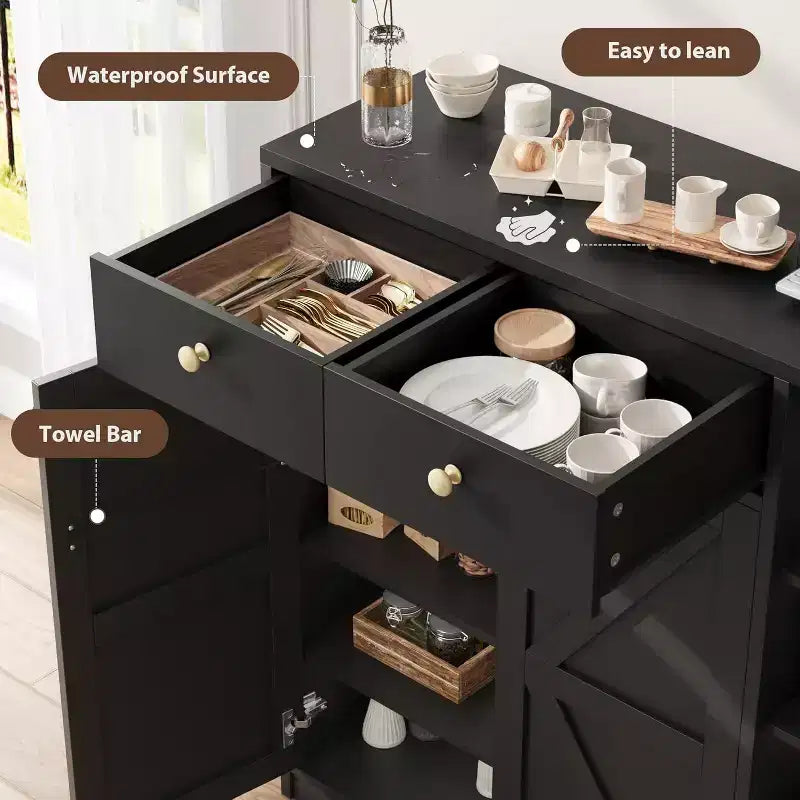 Meuble à chaussures avec portes et tiroirs, meuble à chaussures moderne de 106,7 cm de haut avec étagères réglables et base stable, meuble à chaussures à 4 niveaux