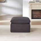 TUYOHW Pouf modulaire moderne en forme de nuage pour canapés modulables, repose-pieds en velours côtelé moelleux avec rembourrage en éponge haute densité