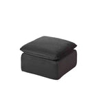 TUYOHW Pouf modulaire moderne en forme de nuage pour canapés modulables, repose-pieds en velours côtelé moelleux avec rembourrage en éponge haute densité