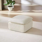 TUYOHW Pouf modulaire moderne en forme de nuage pour canapés modulables, repose-pieds en velours côtelé moelleux avec rembourrage en éponge haute densité
