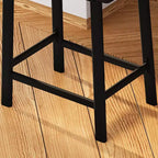 Lot de 2 tabourets de bar en cuir PU | Tabourets de comptoir de 61 cm avec sièges épais en forme de selle et cadre en métal robuste pour îlot de cuisine, bar de petit-déjeuner
