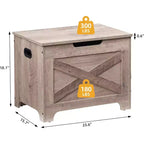 Coffre de rangement, malle de rangement avec couvercle à charnière de sécurité, organisateur style grange, banc d'entrée en bois, grand coffre de rangement pour entrée, chambre.