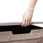 Coffre de rangement, malle de rangement avec couvercle à charnière de sécurité, organisateur style grange, banc d'entrée en bois, grand coffre de rangement pour entrée, chambre.