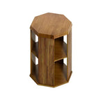 Table basse octogonale de ferme de 31,5 pouces, table centrale en bois d'hévéa au design moderne pour le salon et le bureau
