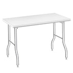 Table pliante en acier inoxydable Acekool, établi de préparation portable robuste, aucun assemblage requis, pour cuisine, buanderie, camping, garage