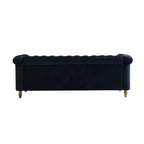Canapé 84 Chesterfield en velours avec accoudoirs arrondis, canapé moderne de style nuage avec cadre en bois massif pour salon, chambre ou appartement - Panipeachy