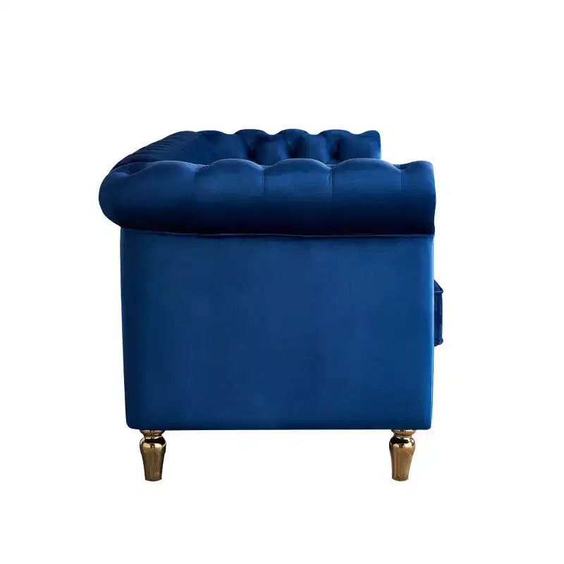 Canapé 84 Chesterfield en velours avec accoudoirs arrondis, canapé moderne de style nuage avec cadre en bois massif pour salon, chambre ou appartement - Panipeachy