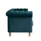 Canapé 84 Chesterfield en velours avec accoudoirs arrondis, canapé moderne de style nuage avec cadre en bois massif pour salon, chambre ou appartement - Panipeachy