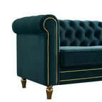Canapé 84 Chesterfield en velours avec accoudoirs arrondis, canapé moderne de style nuage avec cadre en bois massif pour salon, chambre ou appartement - Panipeachy