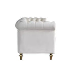 Canapé 84 Chesterfield en velours avec accoudoirs arrondis, canapé moderne de style nuage avec cadre en bois massif pour salon, chambre ou appartement - Panipeachy