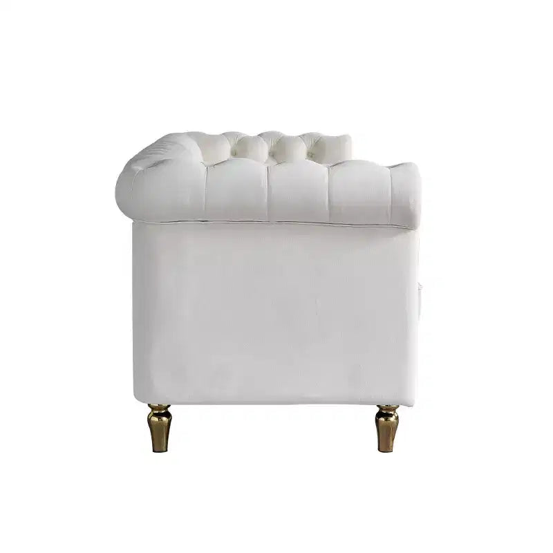Canapé 84 Chesterfield en velours avec accoudoirs arrondis, canapé moderne de style nuage avec cadre en bois massif pour salon, chambre ou appartement - Panipeachy