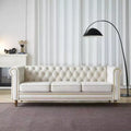 84 Chesterfield Velvet Sofa with Rolled Arms, Modern Cloud-Style Sofa with Solid Wood Frame for Living Room, Bedroom, or Apartment-Panipeachy