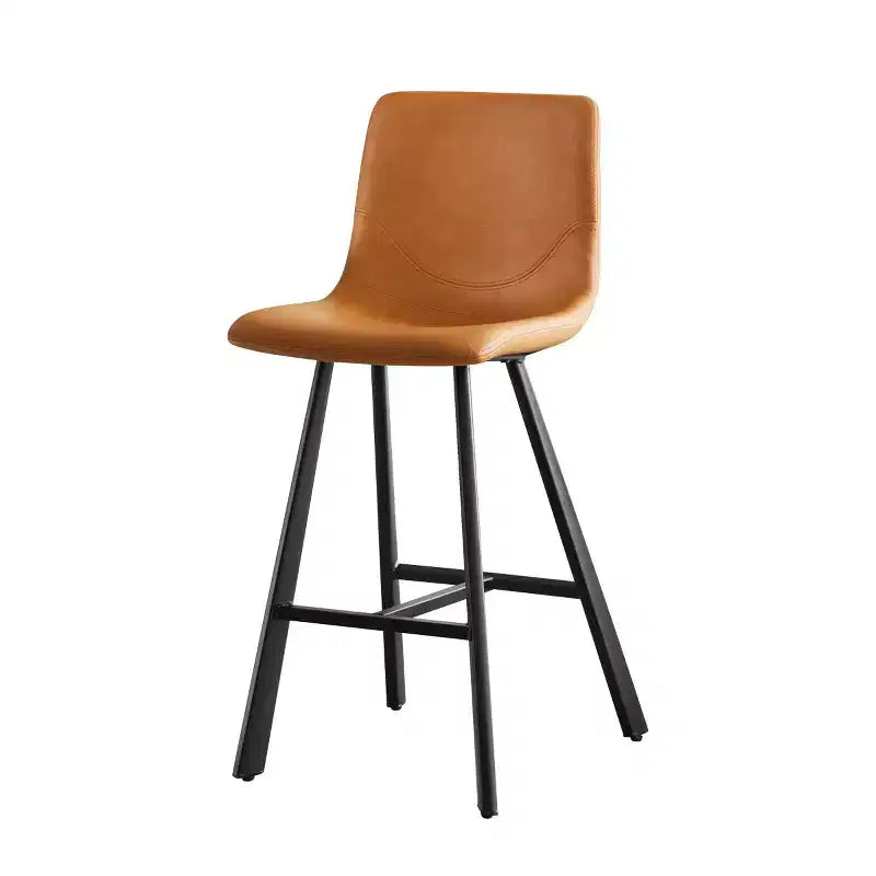 Lot de 2 tabourets de comptoir avec cadre en métal noir robuste, chaises de comptoir pour îlot de cuisine, bar ou restaurant-Panipeachy