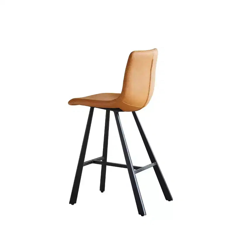 Lot de 2 tabourets de comptoir avec cadre en métal noir robuste, chaises de comptoir pour îlot de cuisine, bar ou restaurant-Panipeachy
