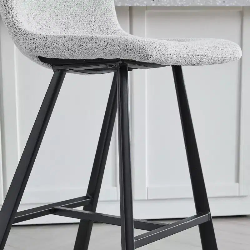 Lot de 2 tabourets de comptoir avec cadre en métal noir robuste, chaises de comptoir pour îlot de cuisine, bar ou restaurant-Panipeachy
