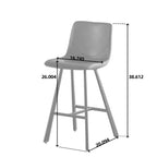 Lot de 2 tabourets de comptoir avec cadre en métal noir robuste, chaises de comptoir pour îlot de cuisine, bar ou restaurant-Panipeachy