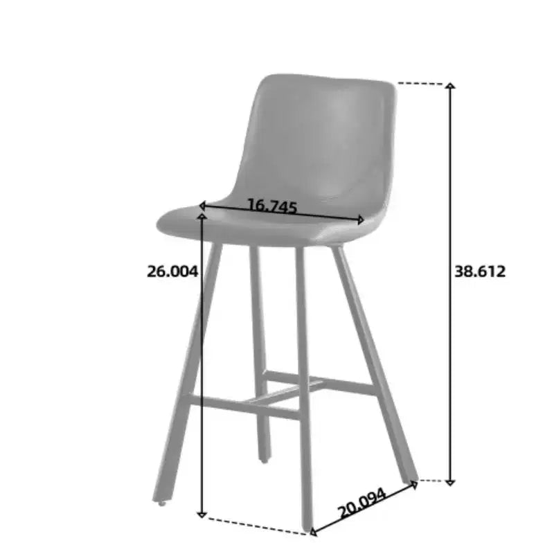 Lot de 2 tabourets de comptoir avec cadre en métal noir robuste, chaises de comptoir pour îlot de cuisine, bar ou restaurant-Panipeachy